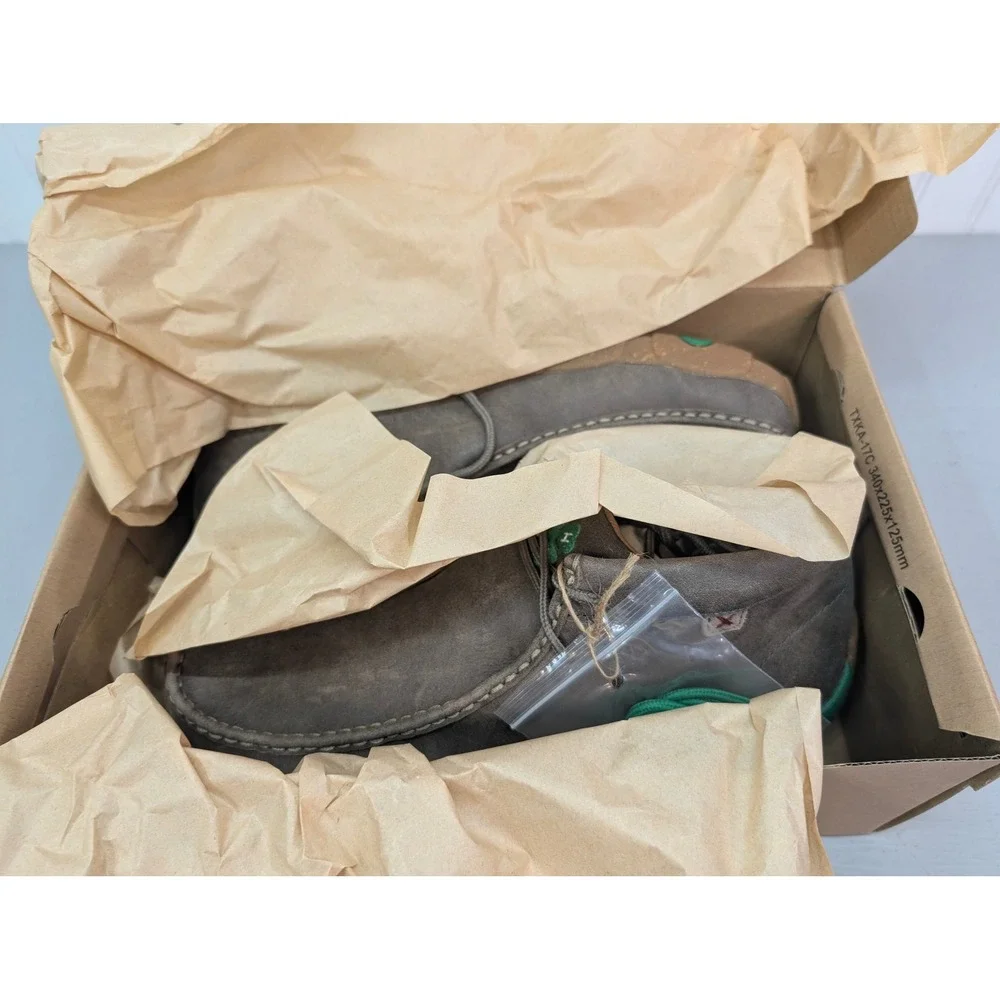 Twisted X Chukka Driving Moc Mens 11M Taupe/Green The 4H Collection MDM0102 New